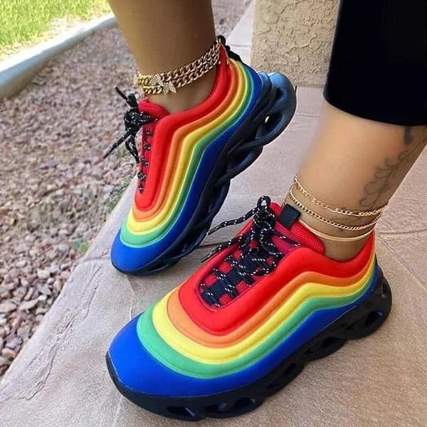 Rainbow Chunky Sneakers — view 2 Rainbow Chunky Sneakers — view 2
