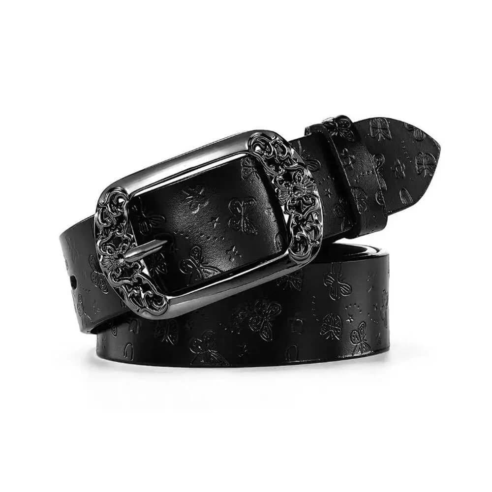 Midnight Butterfly Western Belt — view 2 Midnight Butterfly Western Belt — view 2