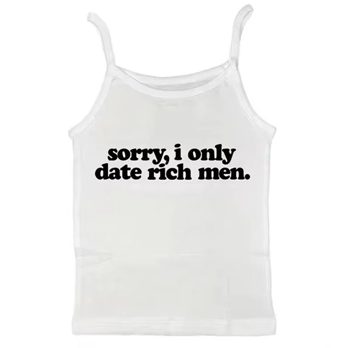 I Date Only Rich Men Y2K Tank Top — view 3 I Date Only Rich Men Y2K Tank Top — view 3