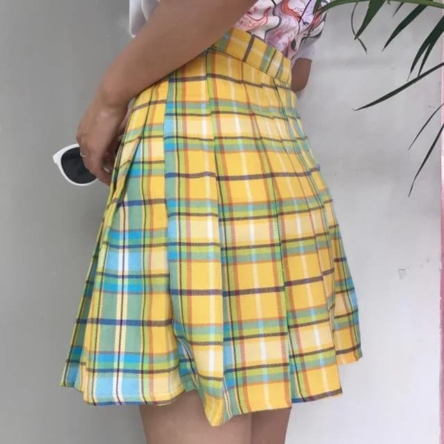 Rainbow Plaid Skirt — view 3 Rainbow Plaid Skirt — view 3
