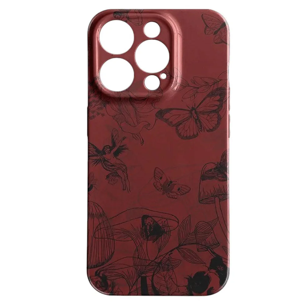 Red Wine Butterfly iPhone Case — view 1 Red Wine Butterfly iPhone Case — view 1