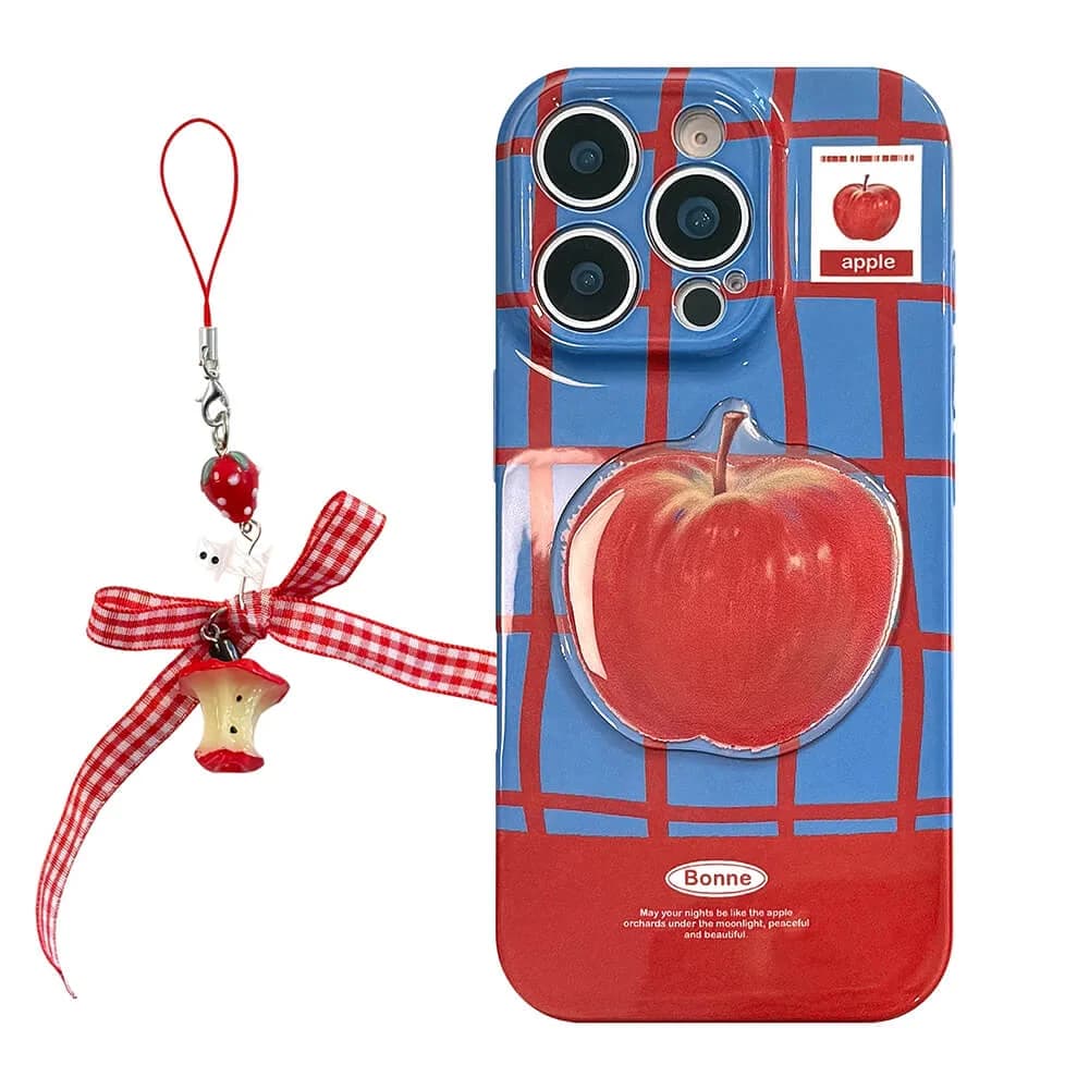 Apple Grid Patterned iPhone Case — view 1 Apple Grid Patterned iPhone Case — view 1