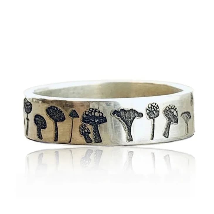Indie Aesthetic Mushrooms Ring — view 1 Indie Aesthetic Mushrooms Ring — view 1