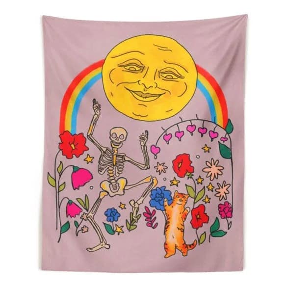 Dancing Cats Wall Tapestry — view 2 Dancing Cats Wall Tapestry — view 2