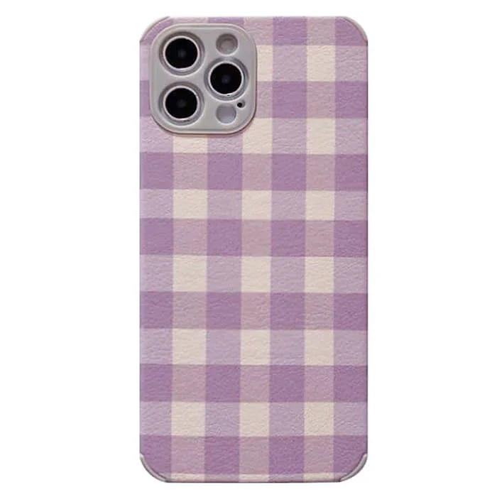 Lavender Grid iPhone Case — view 1 Lavender Grid iPhone Case — view 1