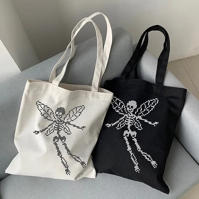 Skull Butterfly Canvas Bag — view 3 Skull Butterfly Canvas Bag — view 3