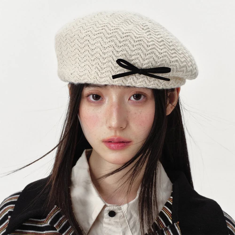 Clouds Over Paris French Beret Hat — view 2 Clouds Over Paris French Beret Hat — view 2