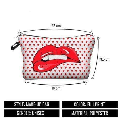 Red Lips Cosmetic Bag — view 3 Red Lips Cosmetic Bag — view 3