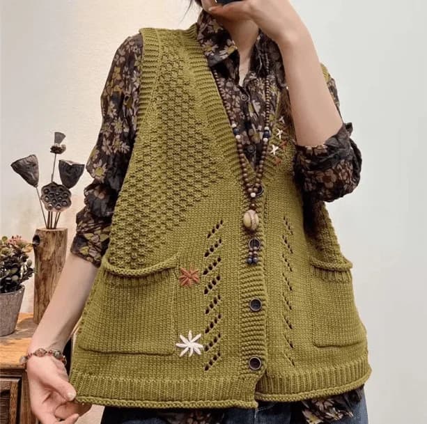 Goblincore Vest Sweater — view 2 Goblincore Vest Sweater — view 2