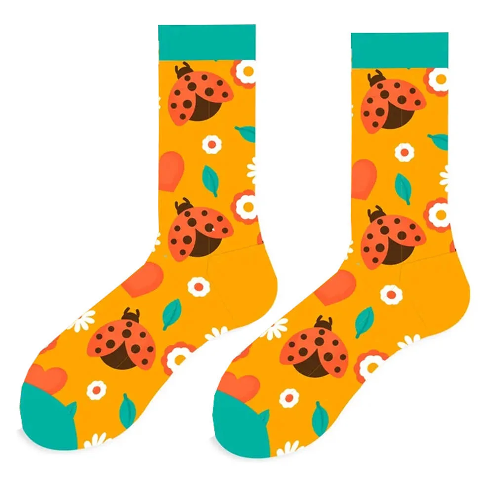 Ladybug Print Socks — view 1 Ladybug Print Socks — view 1