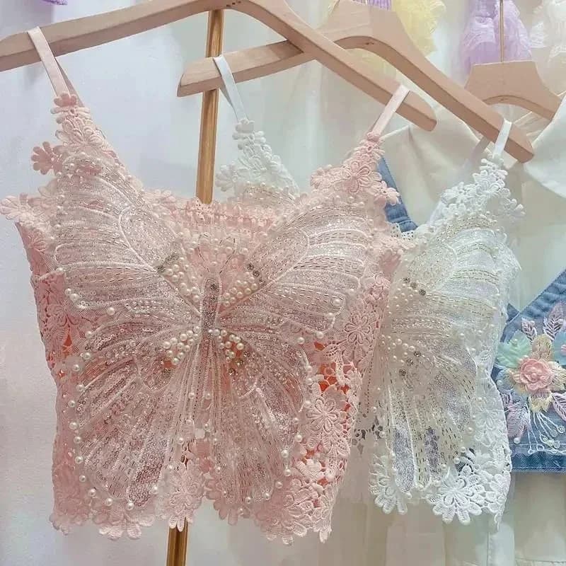 Embroidered Butterfly Camisole — view 1 Embroidered Butterfly Camisole — view 1