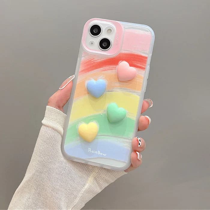 Rainbow Heart iPhone Case — view 2 Rainbow Heart iPhone Case — view 2