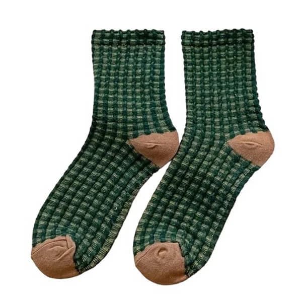 Cozy Up Plaid Socks — view 2 Cozy Up Plaid Socks — view 2