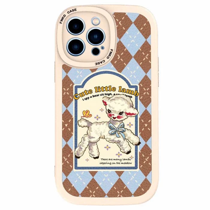 Cute Little Lamb iPhone Case — view 1 Cute Little Lamb iPhone Case — view 1