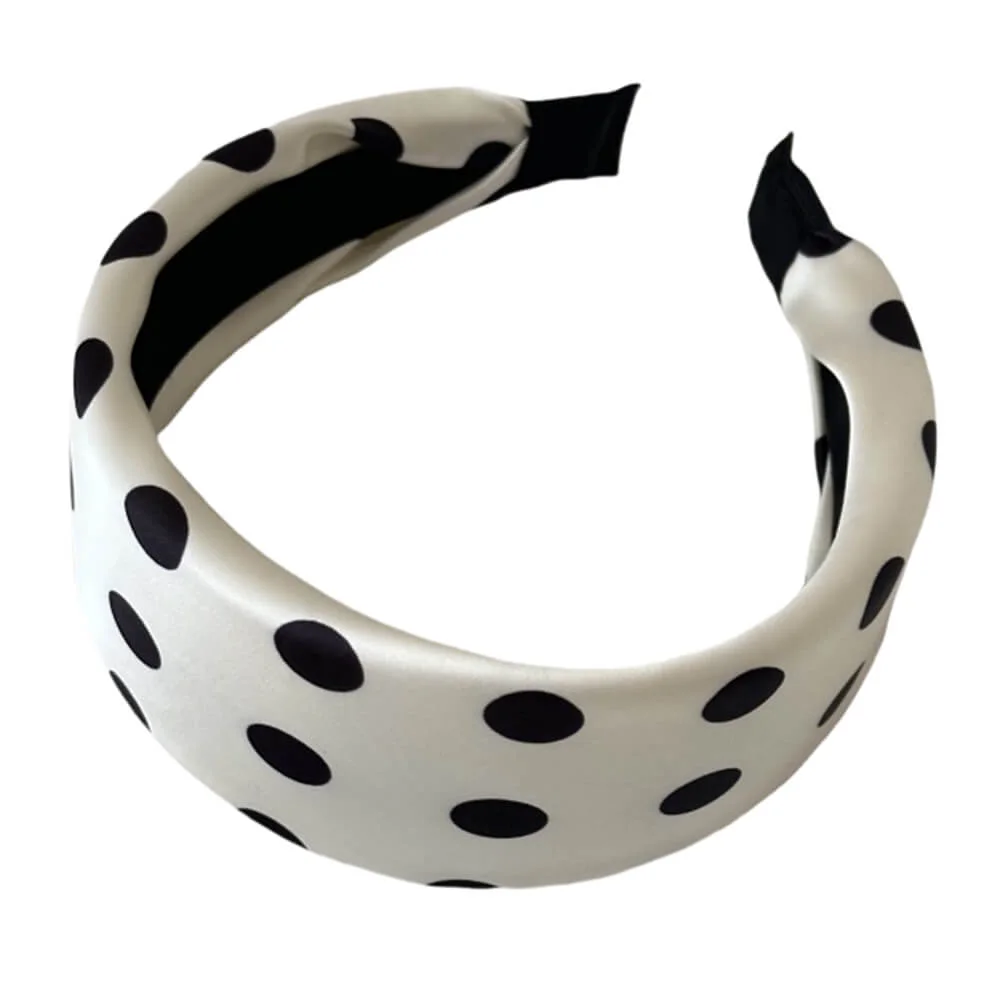 Black & White Polka Dot Headband — view 2 Black & White Polka Dot Headband — view 2