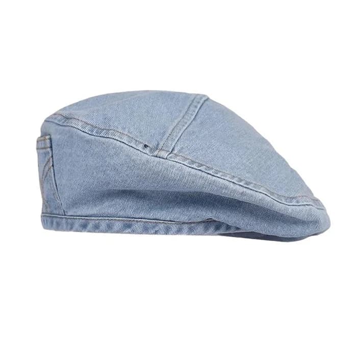 Denim Beret Hat — view 1 Denim Beret Hat — view 1