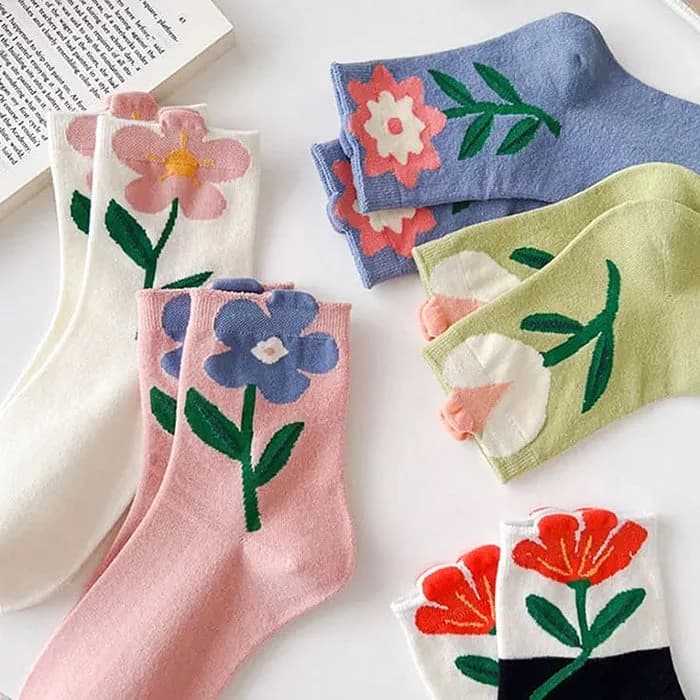 Cottage Dreams Floral Socks — view 1 Cottage Dreams Floral Socks — view 1