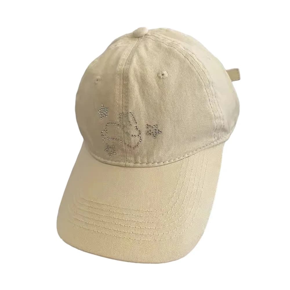 Rhinestone Bunny Y2K Cap — view 2 Rhinestone Bunny Y2K Cap — view 2