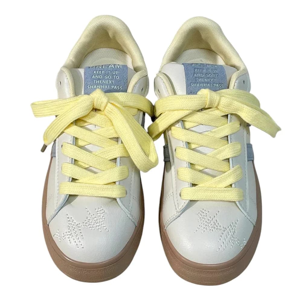 Cheese Print Aesthetic Sneakers — view 2 Cheese Print Aesthetic Sneakers — view 2