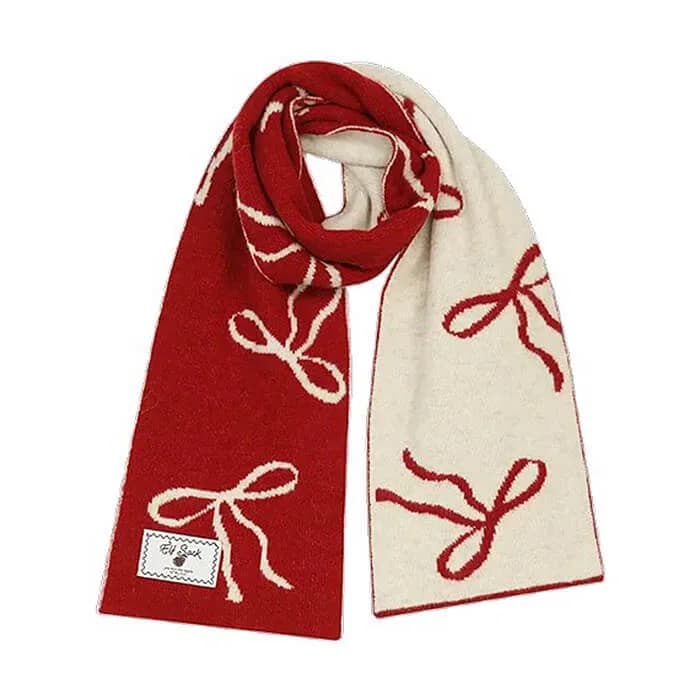 Coquette Bow Knit Scarf — view 2 Coquette Bow Knit Scarf — view 2