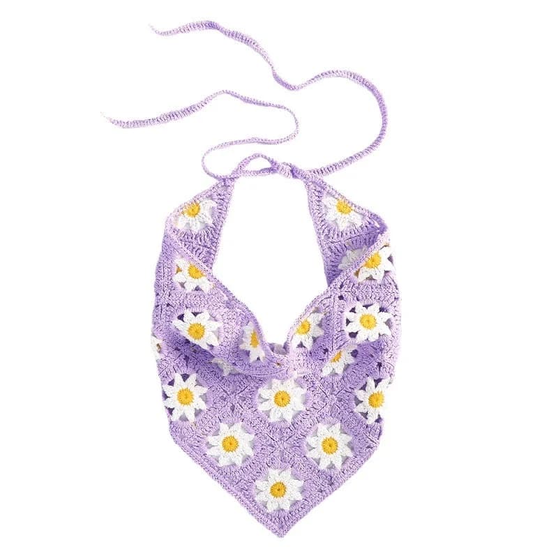 Daisy Сrochet Hair Scarf — view 1 Daisy Сrochet Hair Scarf — view 1