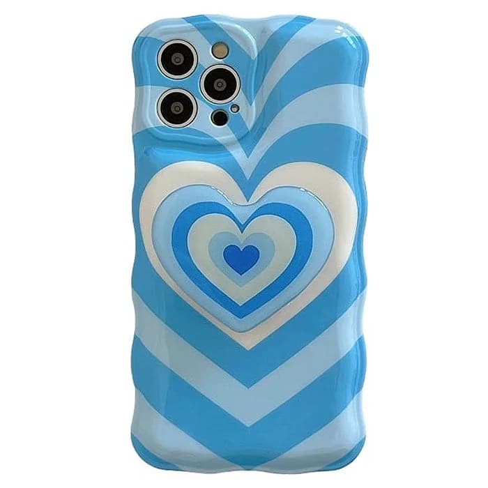 Baby Blue Heart iPhone Case — view 1 Baby Blue Heart iPhone Case — view 1
