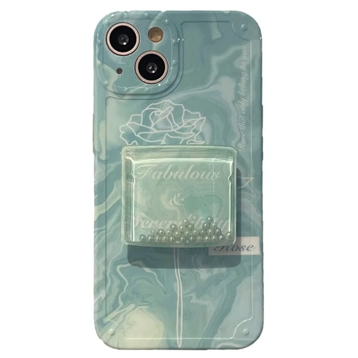 Blue Rose iPhone Case — view 1 Blue Rose iPhone Case — view 1