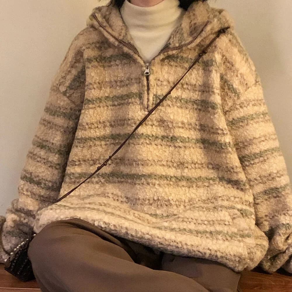Grandma Aesthetic Fleece Pullover — view 1 Grandma Aesthetic Fleece Pullover — view 1