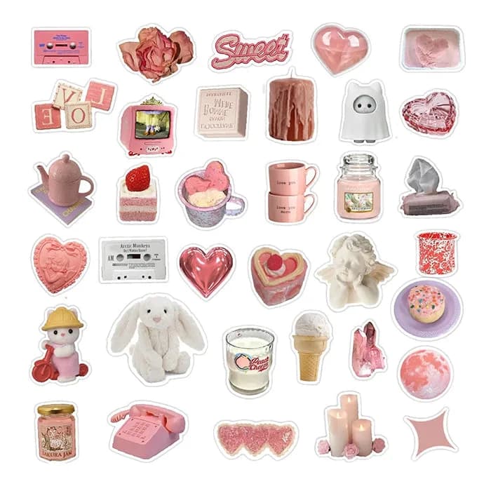 Soft Girl Aesthetic Sticker Pack — view 2 Soft Girl Aesthetic Sticker Pack — view 2
