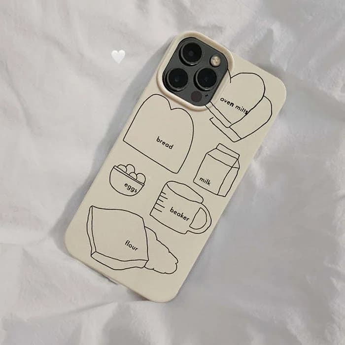 Aesthetic Breakfast iPhone Case — view 2 Aesthetic Breakfast iPhone Case — view 2