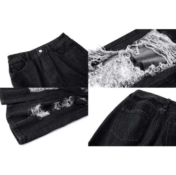 Distressed Black Jeans — view 2 Distressed Black Jeans — view 2