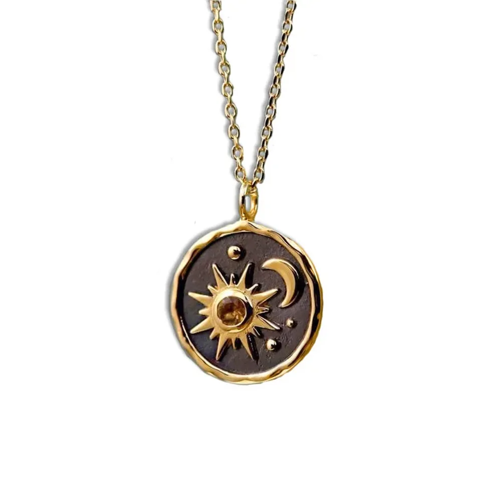 Celestial Aesthetic Pendant Necklace — view 2 Celestial Aesthetic Pendant Necklace — view 2