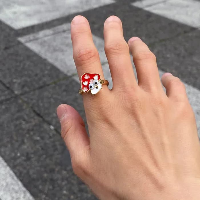 Mushroom Anxiety Ring π β view 2 Mushroom Anxiety Ring π β view 2