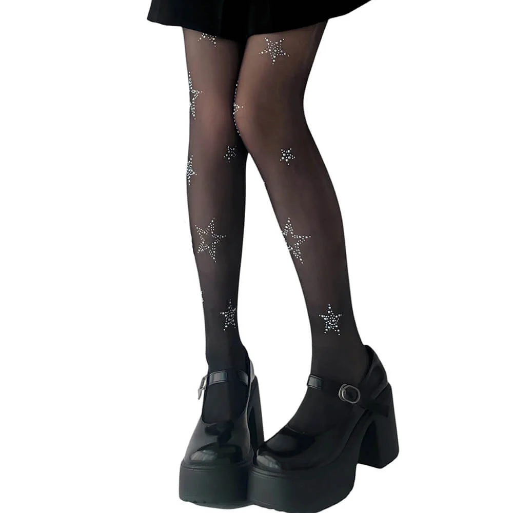 Star Girl Rhinestone Tights — view 1 Star Girl Rhinestone Tights — view 1