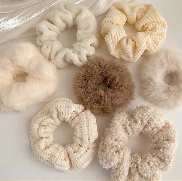 Set of 7 Plushy Scrunchies — view 1 Set of 7 Plushy Scrunchies — view 1