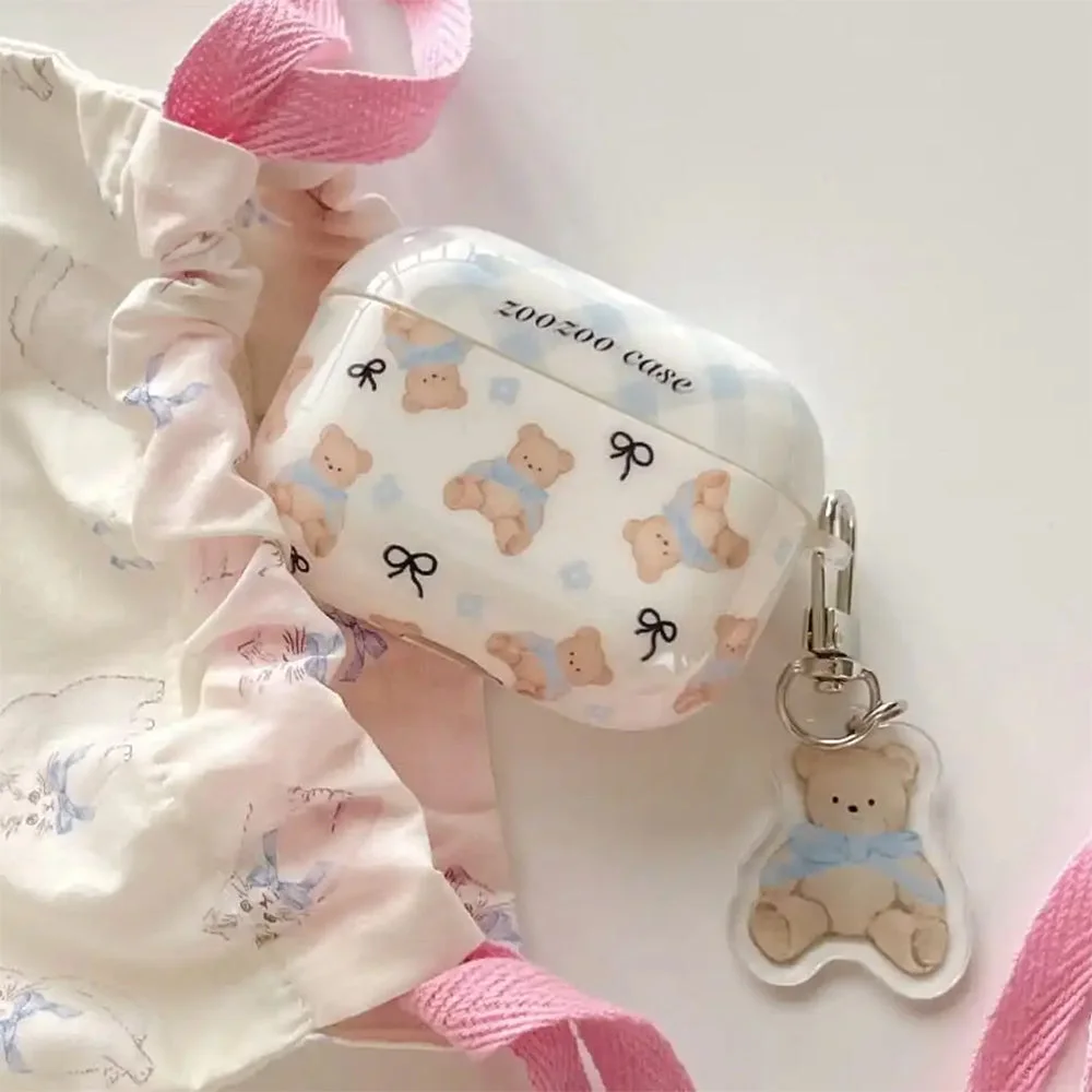Cute Bear & Bows Airpods Case — view 2 Cute Bear & Bows Airpods Case — view 2