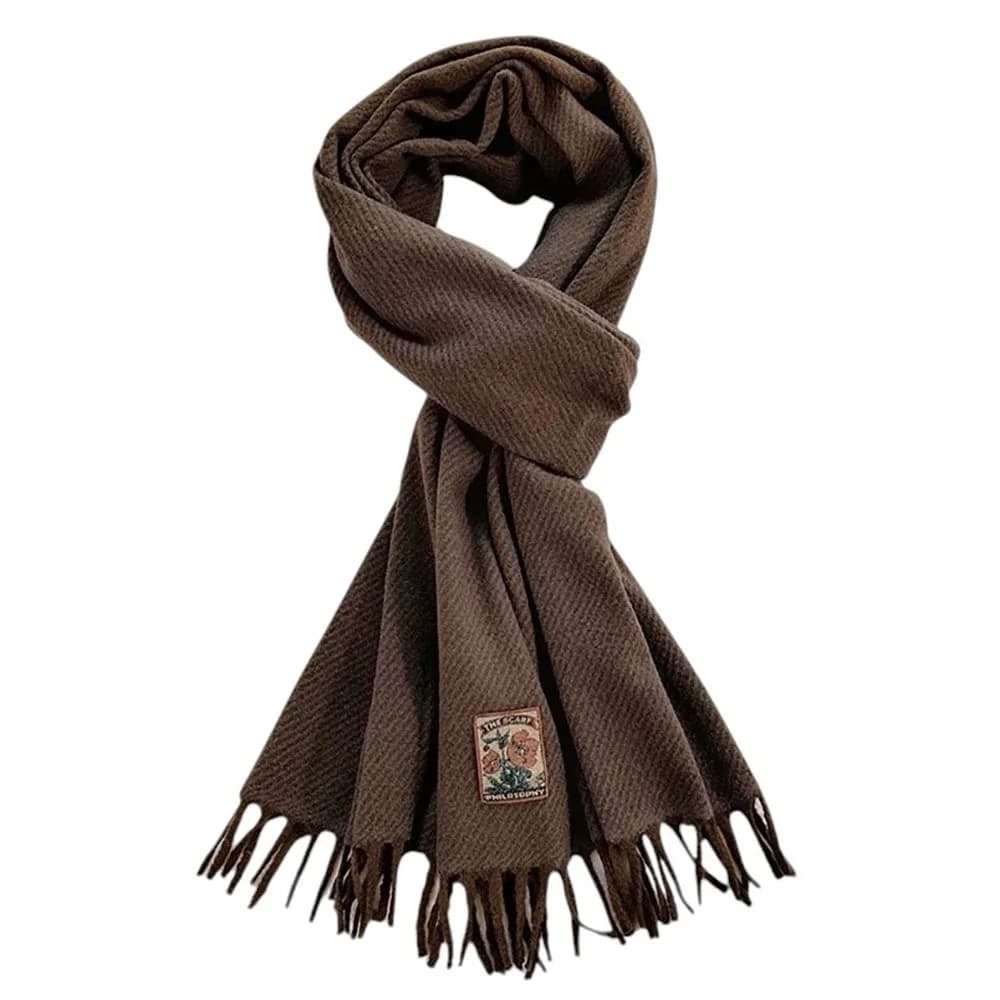 Cozy Up Warm Fringed Scarf — view 2 Cozy Up Warm Fringed Scarf — view 2