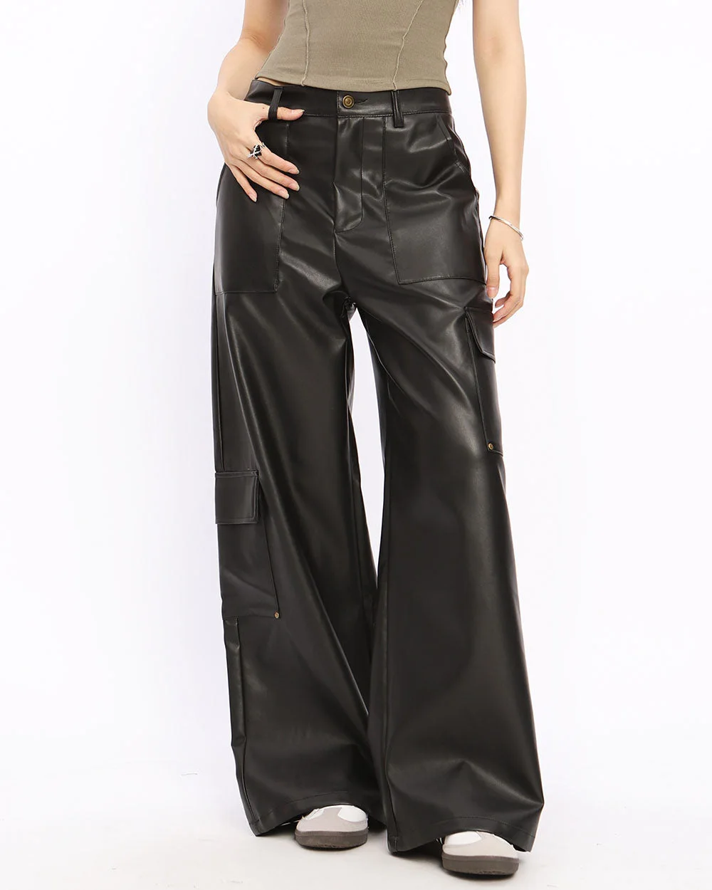 Rock The Scene Leather Trousers — view 2 Rock The Scene Leather Trousers — view 2
