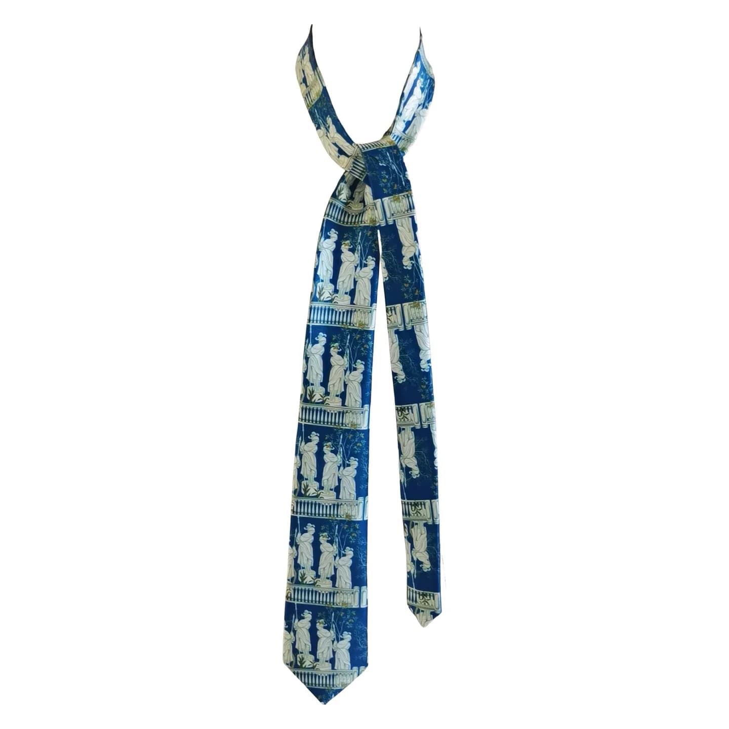 Greece Mediterranean Print Tie — view 2 Greece Mediterranean Print Tie — view 2