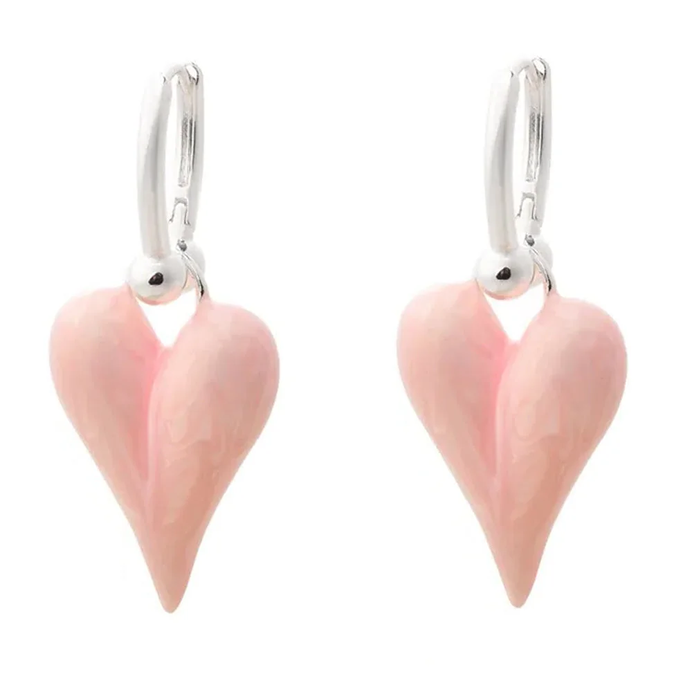Pastel Heart Pendant Earrings — view 1 Pastel Heart Pendant Earrings — view 1