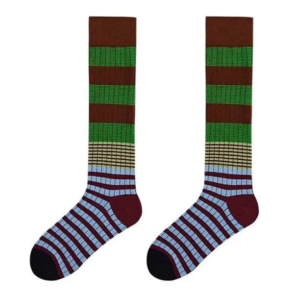 Colorful Striped High Socks — view 2 Colorful Striped High Socks — view 2