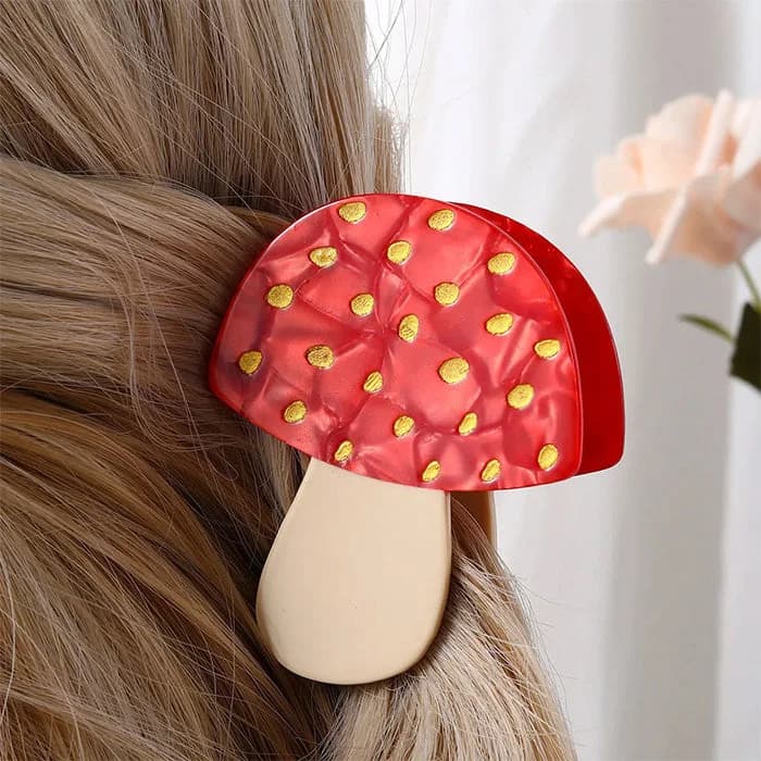Indie Mushroom Hair Claw — view 2 Indie Mushroom Hair Claw — view 2
