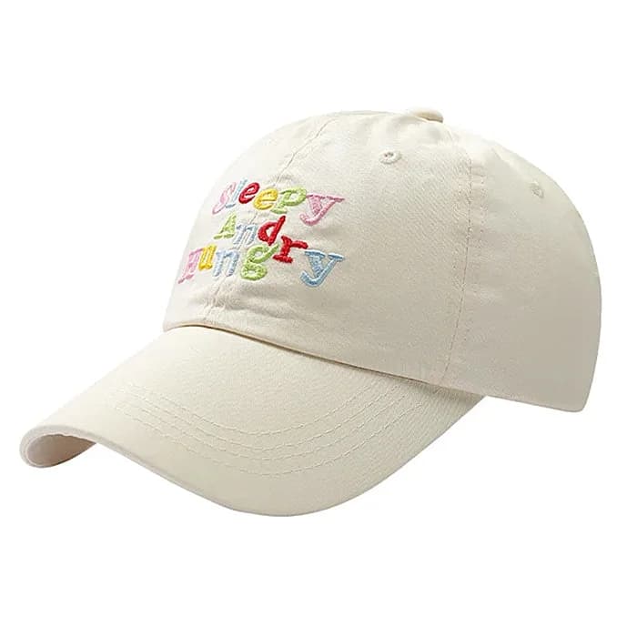 Sleepy and Hungry Embroidery Cap — view 2 Sleepy and Hungry Embroidery Cap — view 2