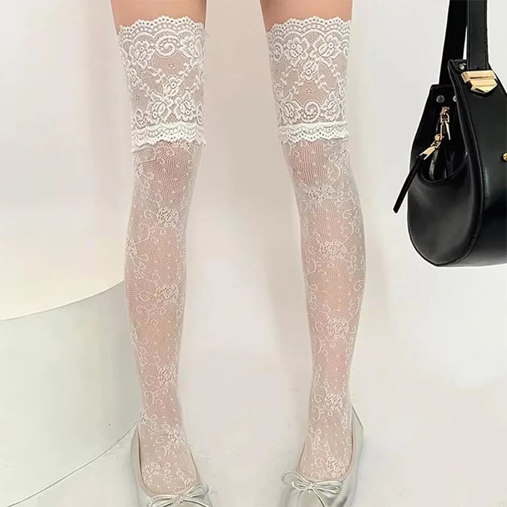 Lace Pattern Stockings — view 2 Lace Pattern Stockings — view 2