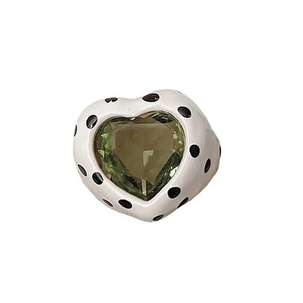 Heart Polka Dot Ring — view 2 Heart Polka Dot Ring — view 2