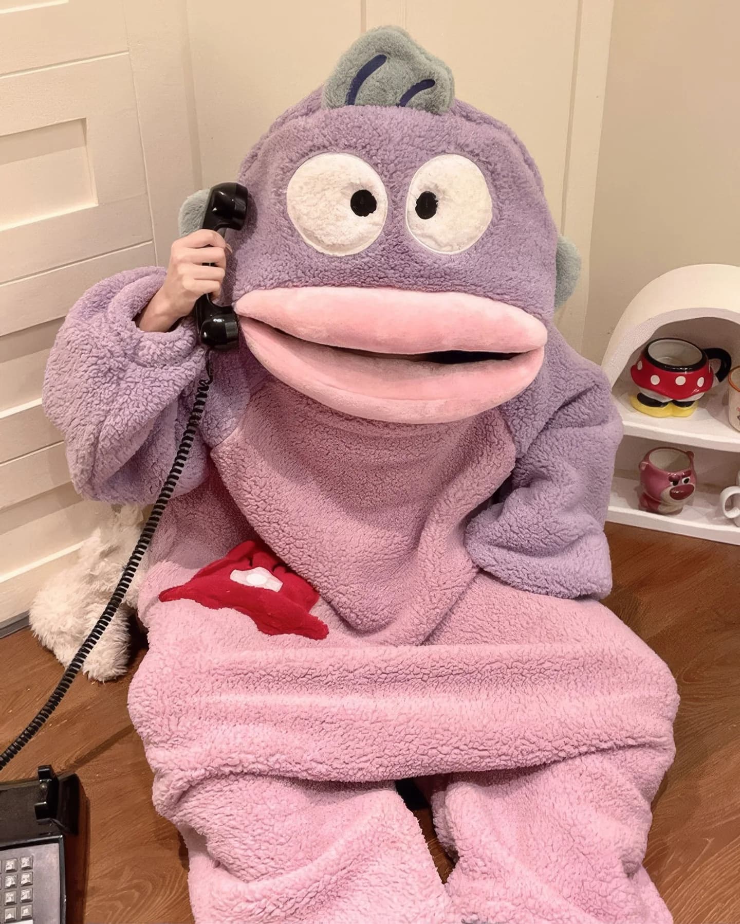 Ugly Fish Fleece Onesie Pajama — view 2 Ugly Fish Fleece Onesie Pajama — view 2