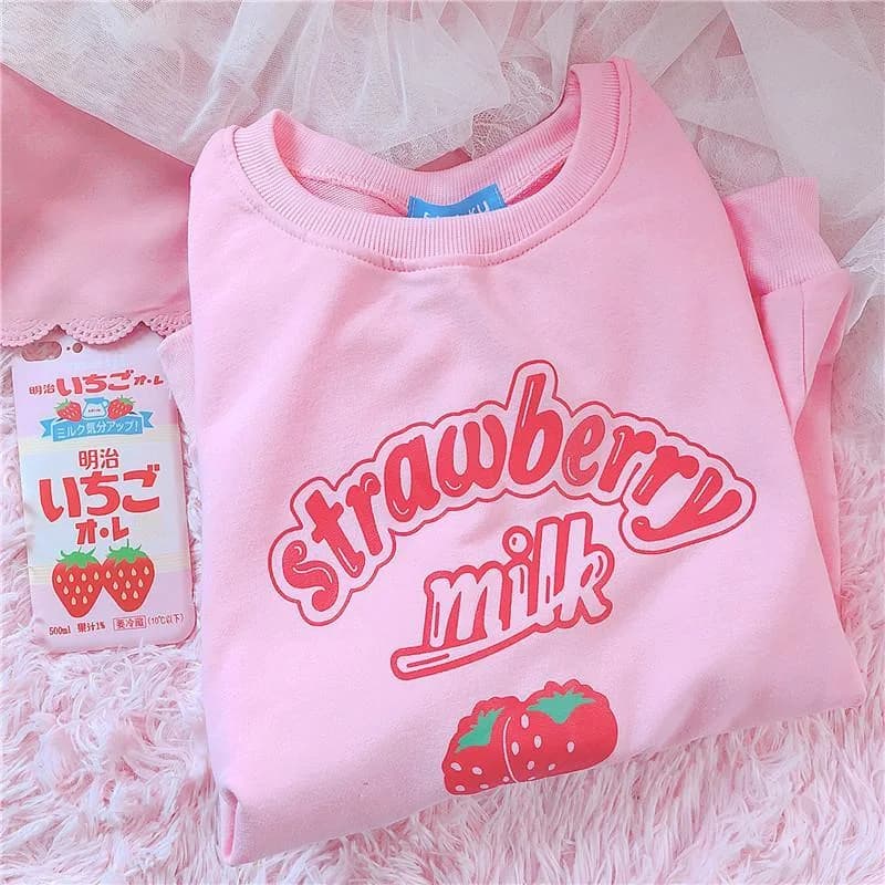 Strawberry Milk Sweatshirt — view 1 Strawberry Milk Sweatshirt — view 1