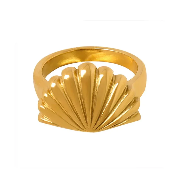 Minimalist Aesthetic Shell Ring — view 1 Minimalist Aesthetic Shell Ring — view 1