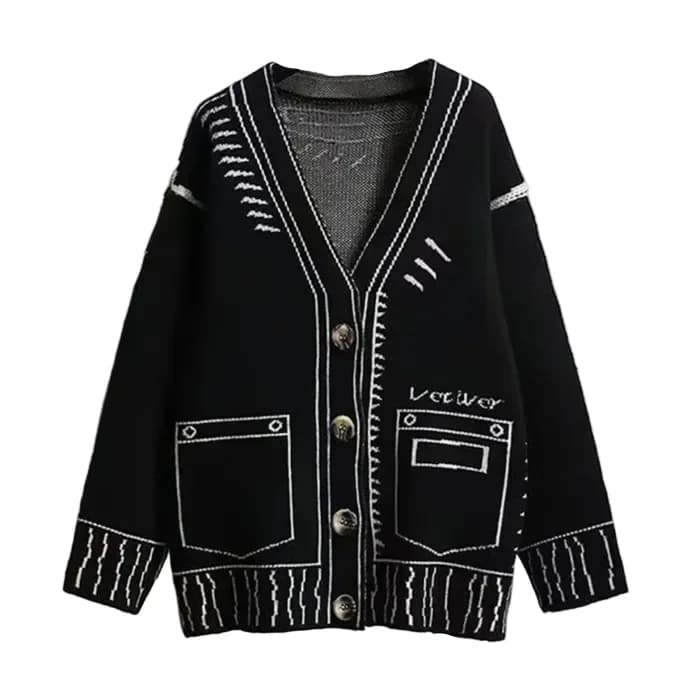 Contrast Graphic Sweater — view 2 Contrast Graphic Sweater — view 2
