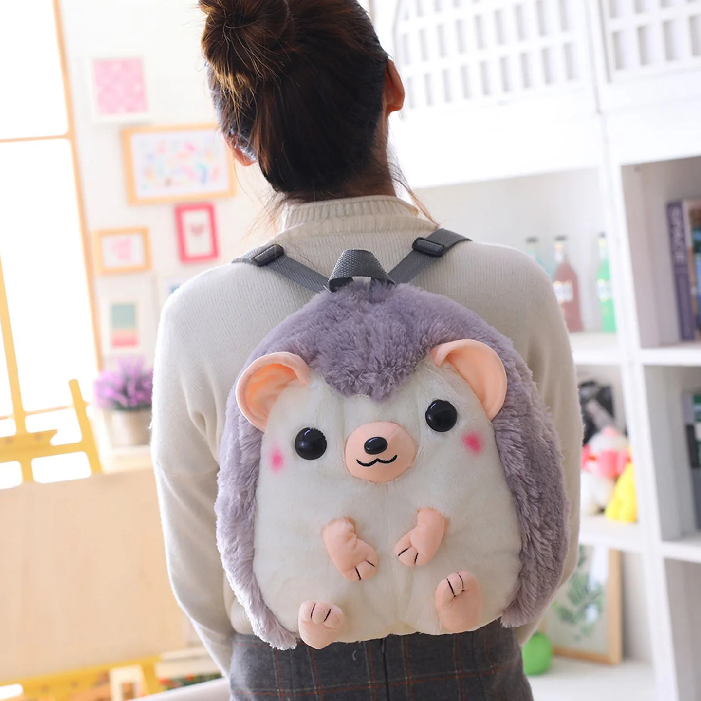Kawaii Hedgehog Backpack — view 2 Kawaii Hedgehog Backpack — view 2
